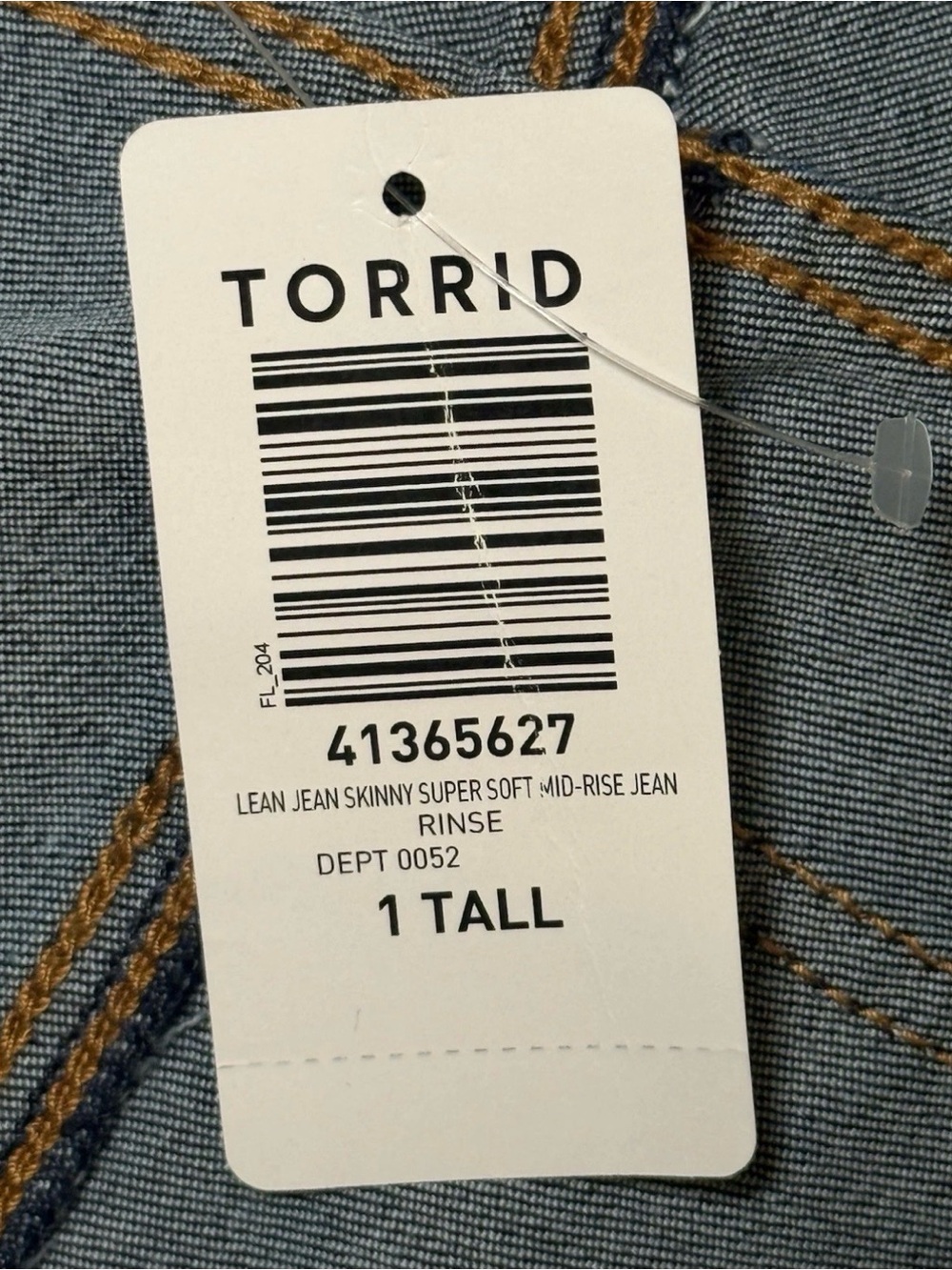 NEW Torrid Womens Jeans Size 1XT Lean Jean Super Soft Pull On Skinny Blue 36x33 - Picture 8 of 9